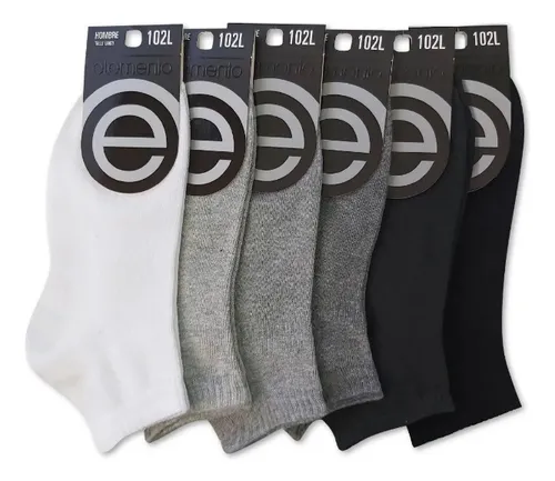 comprar Medias Soquetes Elemento Pack X3 Algodón Lisos Surtidos