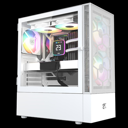 Gabinete Xyz Airone 200 Mesh White Atx Gamer Color Blanco