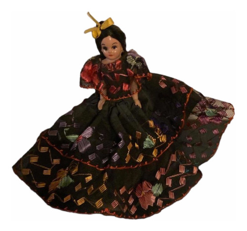 Muñeca Antigua Con Vestido Regional Chiapaneco