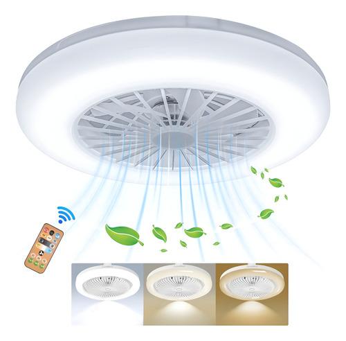 Ventilador De Lámpara Multifunción Foco Led De 30 W