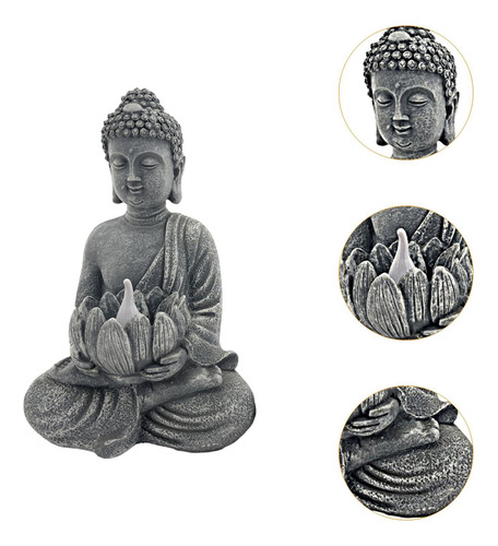 Estatua De Buda Con Energía Solar Con Figura De Tamaño L
