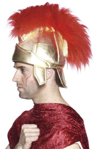 Disfraz De Casco Romano De Soldados Con Pluma