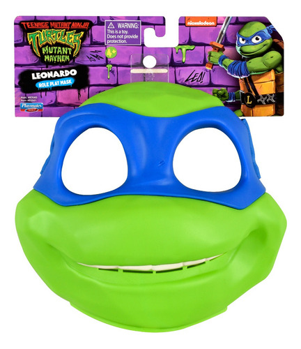 Tmnt Movie Máscara Ninja Leonardo Roleplay Disfraz Azul Claro Unitalla