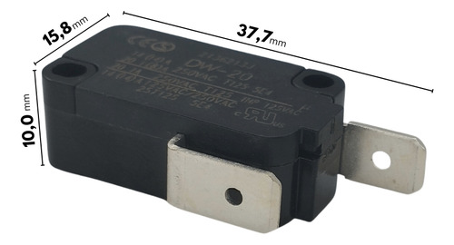 Kit 5un Micro Interruptor Bivolt No Lavajato Worker Lw1700