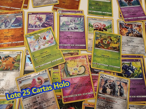 Cartas Pokemon - Lote De 25 Cartas Originales Todas Holo