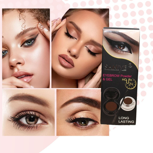 Pomada Y Sombra Para Ceja Brow Cepillo Incluido Color #02 Coffee