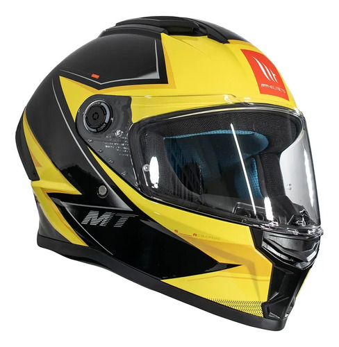 Casco Para Moto Mt Helmets Stinger 2 Amarillo Dot Y Ece2206