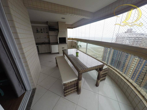 Imagem 11 de 30 de Apartamento Mobiliado De 3 Dormitórios À 50 Metros Da Praia Com Vista Do Mar À Venda Na Aviação!!! - Ap3597