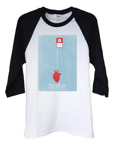 Polera Raglan 3/4 Coldplay Sao Paulo Rock Abominatron