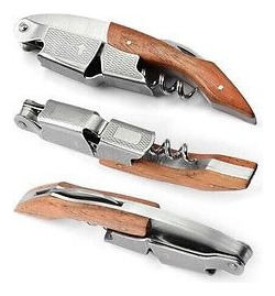 Camareros De Bisagra Doble Sacacorchos Profesional Mango De