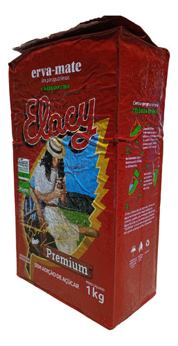 Kit 4 Erva Mate Elacy Premium Nativa Chimarrão Vácuo 1 Kg