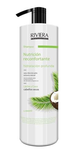 Shampoo Cabello Seco Proteína Leche Y Coco Riviera 1l
