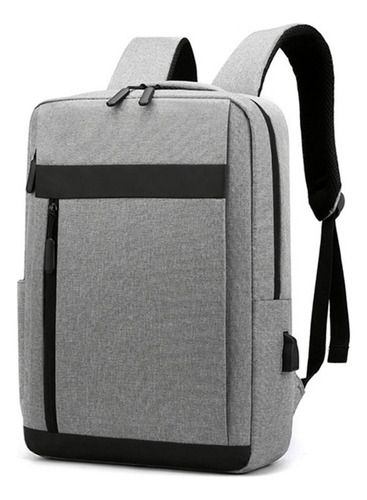 Mochila Para Notebook Impermeable Con Usb Universo Binario