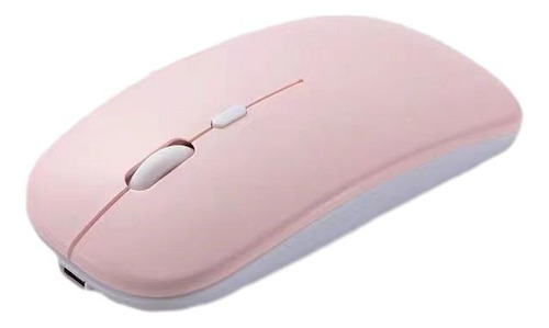 Mouse Gamer Silencioso 2.4g Wireless Bluetooth Recarregável Cor Silent 2.4g+bluetooth (versão Iluminada) Rosa