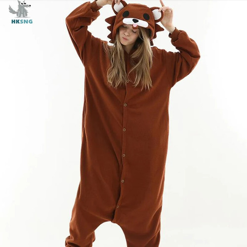 Body De Peluche Con Forma De Oso Pardo, Pijama De Animales,