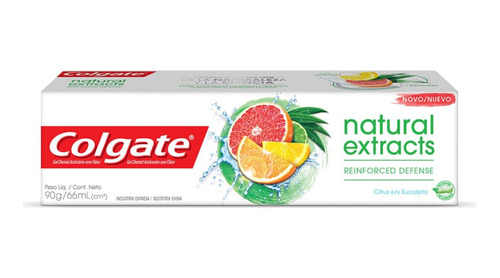 Crema Dental Colgate Natural Extracts Reinforced Defense X 9