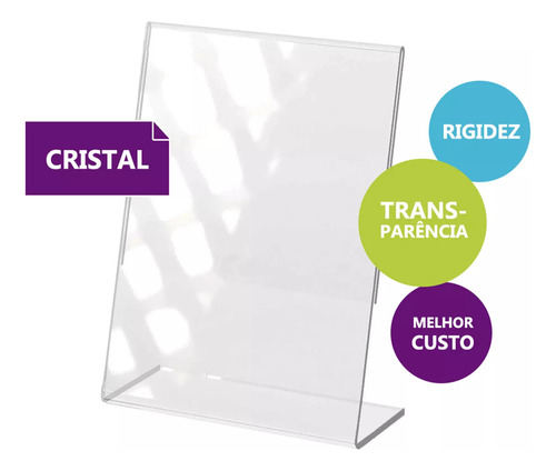 Display De Mesa De Acrilico Folha A3 L Vertical 12 Uni
