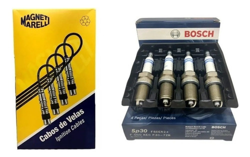 Kit Cabos E Velas Bosch Fox Gol G4 G5 Voyage 1.0 1.6 8v Flex