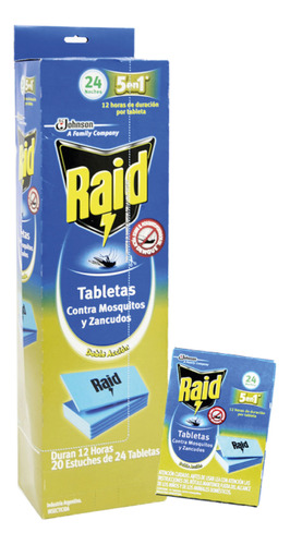 Tabletas Insecticidas Raid 24pcs Suchina S.a