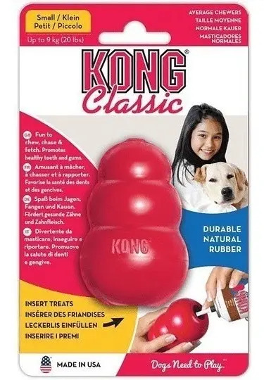 Juguete Mordedor Rellenable Kong Classic Small Para Perros De Goma