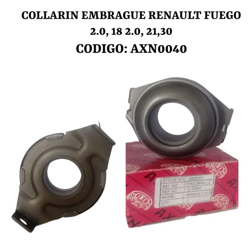 Collarin Embrague Renault  Fuego 2.0, 1.8, 2.1, 30