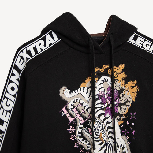 Buzo Hoodie Tigre Leyenda Negro