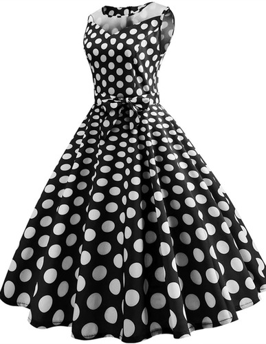 vestido bolas anos 60