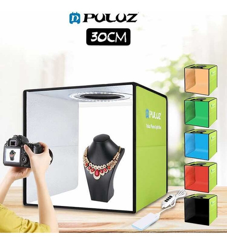 Puluz Original Estudio 30cm Led Ajustable Plegable 6 Colores