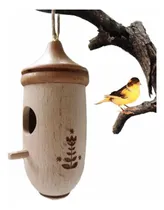 Comprar Nido De Madera Para Colibries O Aves Resistente Con Argolla 