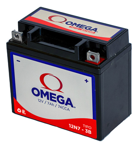 Bateria Omega 12n7-3b Para Moto Tecnologia Agm