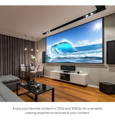 Cine En Casa Proyector Pantalla 120 Pulgadas Altavoces Bluet Color