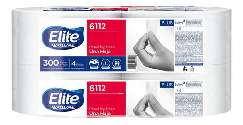 Imagen 2 de 6 de Papel Higiénico Rollo 300mts X 4 6112 Elite Professional