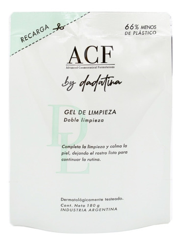 Acf Dadatina Refill Gel De Limpieza Doble Facial Apto Vegano