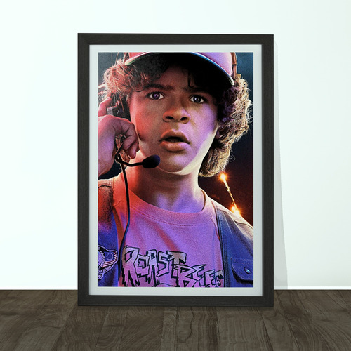 Cuadro Stranger Things 30x40 C/vidrio Y Marco C647 Negro Moderno