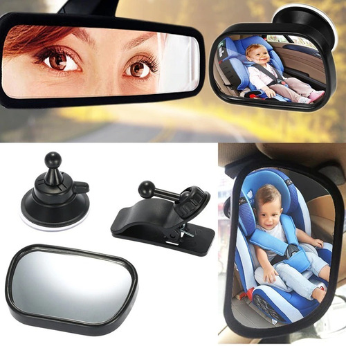 Espejo Retrovisor De Auto Para Bebé Con Ventosa Y Pinza