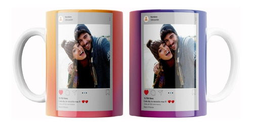 Taza Ceramica Instagram Personalizada Con Foto Y Texto