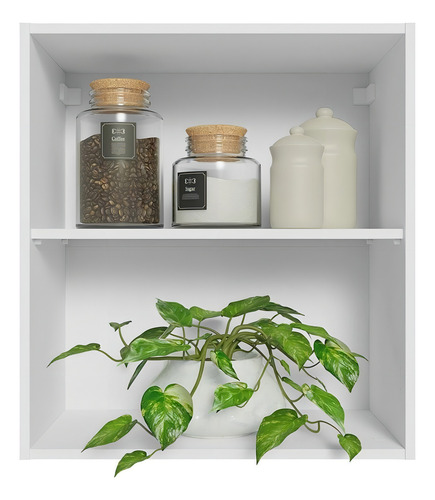 Armario Superior Madesa de 60cm con 2 Nichos Abiertos para Cocina Color Blanco