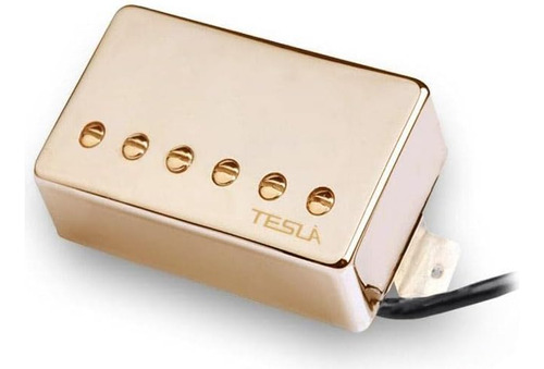 Tesla Vr-nitro Humbucker Pastilla De Guitarra (puente, Oro)