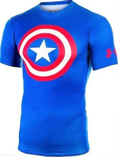 Camiseta Under Armour Capitan America Compresion Marvel | sin interés