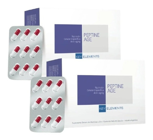 Peptine Age × 2 Cajas Linfar Trat Antiage Piel Peptonas Caps