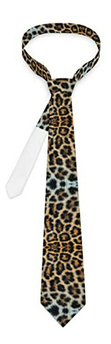Corbata Leopardo Hombre Textura Cercana