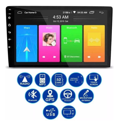 Central Multimidia Universal Slim 9  Carplay Android/ios