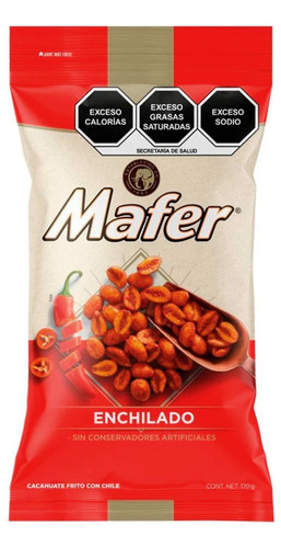 5 Pack Cacahuates Enchilados Mafer 170gr