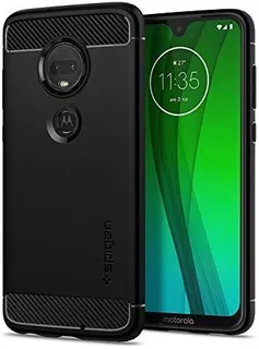 Funda Spigen Rugged Ar Para Moto G7 / Para Moto G7 Plus Negr