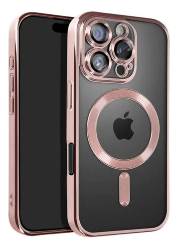 Funda Para Iphone 16 Pro Max Cubre Cámara Compatible Magsafe Rosa