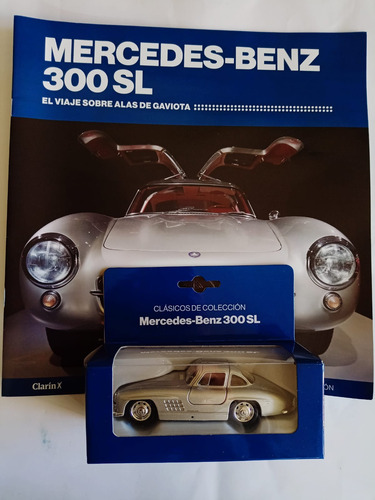 Colección Autos Clasicos, Clarin 2024 Azul Oscuro Mercedes-benz 300 Sl