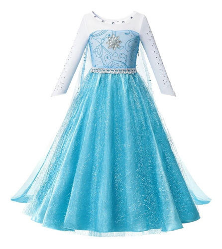 Vestido Frozen De Anna Elsa Para Niñas, Para Cosplay, Reina