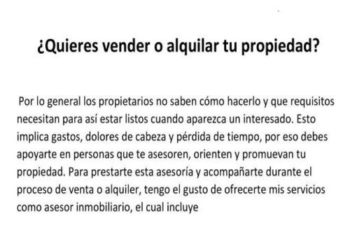 Buscas Vender O Alquilar Una Propiedad?