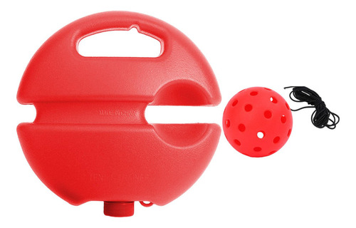 Entrenador De Pickleball, Accesorios De Rojo Con Bola Roja