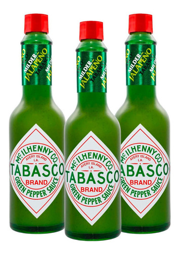 Salsa Tabasco Verde 150 Ml. X3